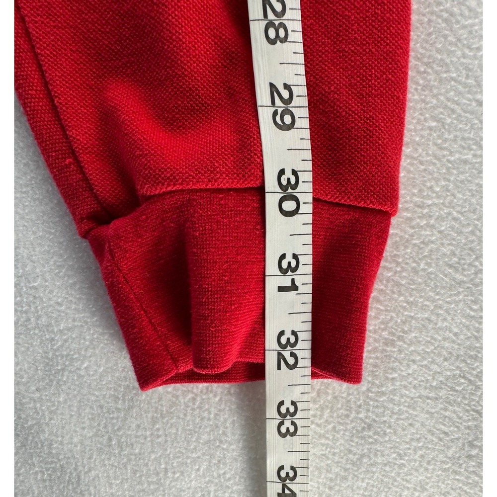 Polo Ralph Lauren Men Long Sleeve Red Classic Fit Polo Shirt XL - Picture 11 of 13